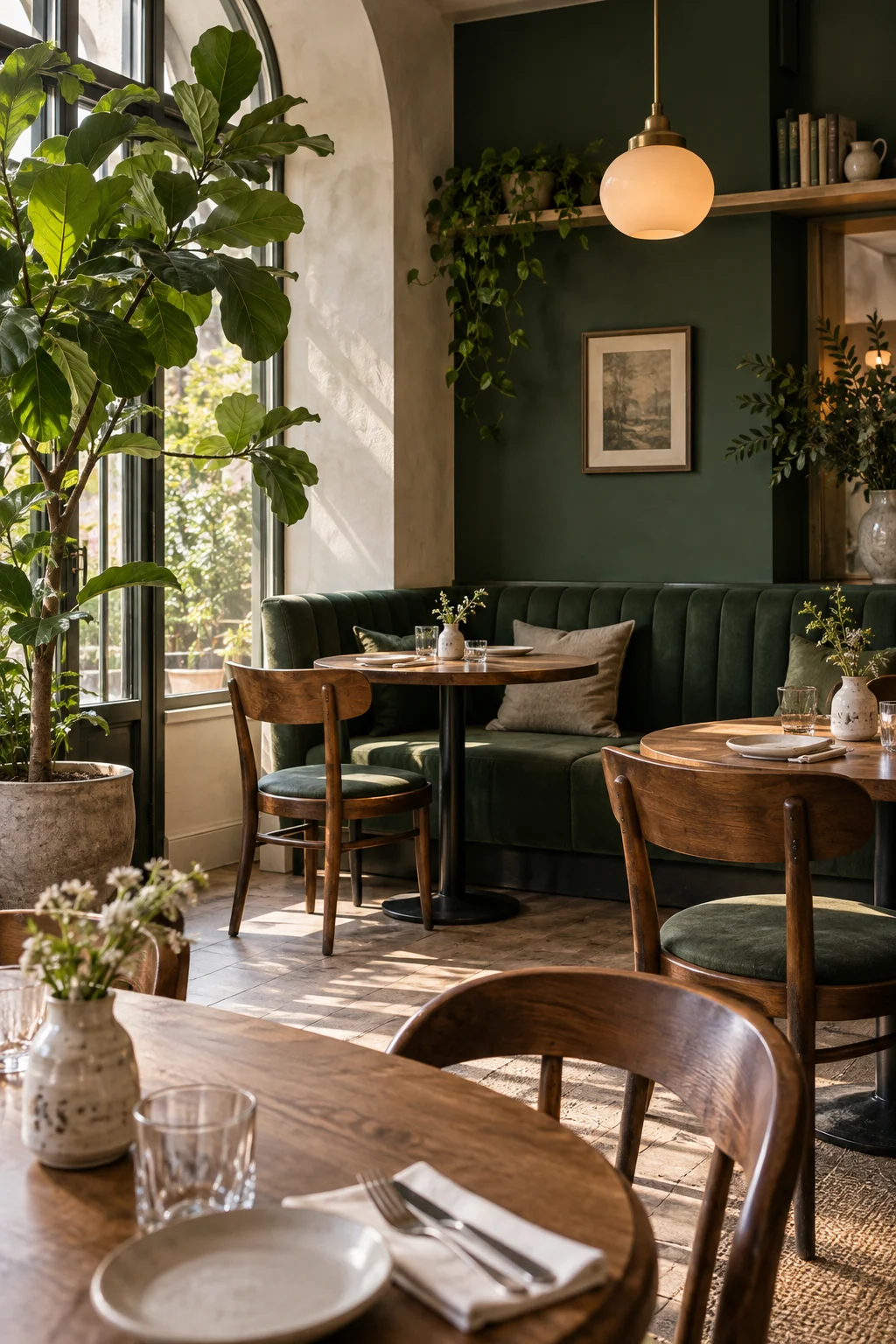 Interiorul imaginat pentru Green Bistro